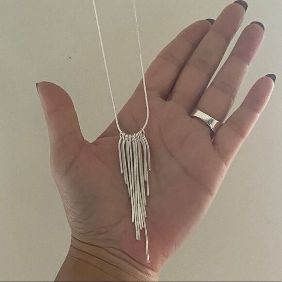 The Roaring 20’s 925 Silver retro fringe necklace - Picture 8 of 8